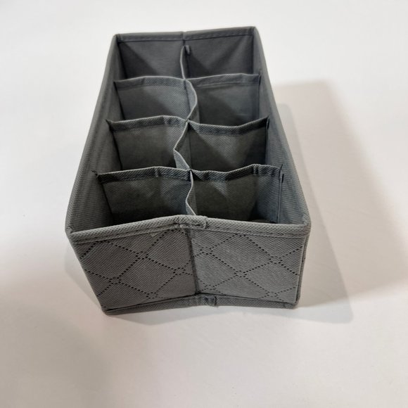 Sorbus Gray Collapsible 8 Sock/Undergarment Drawer Storage - Picture 4 of 5